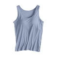 thumbnail image 5 of Baberdicy Women's Padded Tank Tops Built in Bra Sleeveless Yoga Workout Camisoles Casual Undershirts, Sky Blue L, 5 of 8