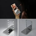 thumbnail image 3 of Pocket Mirror,2X Magnification LED Compact Travel Makeup Mirror with Light,Portable,Folding,Small Lighted Mirror for Gift, 3 of 5
