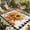 Black, White, Yellow, Orange, variant on Indoor Outdoor Area Rugs,Black Herringbone Retro Linen Washable Patio Rug Non-slip Quick Dry Camping Rugs,Abstract Geometric Texture Floor Carpet for Porch Deck Backyard RV Decor,4x6ft