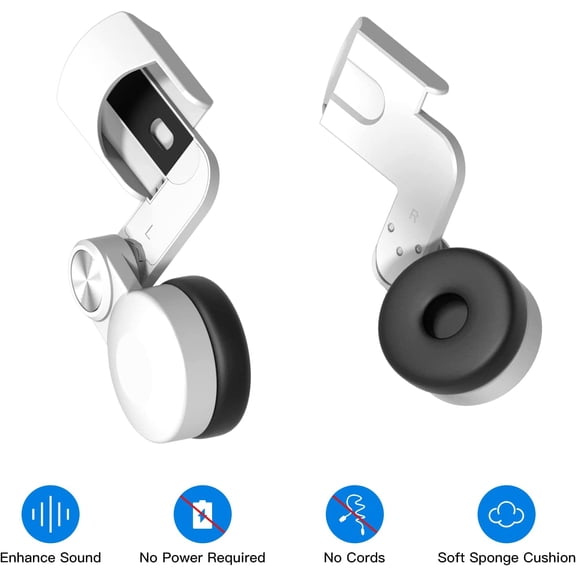Ear Muffs for Oculus Quest 2 Accessories Channel Type Earpiece, for Meta Quest 2 Accessories Enhanced Sound Effects