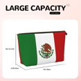 thumbnail image 3 of Mexico Flag Purse Organizer Handbags Totes Leather Zipper Printing Bag For Women Travel Toiletry Bag, 3 of 7
