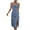 Navy, variant on HomeGardon Sleeveless Dress for Women Fashion Women Summer Casual Print Square-Neck Camis Sleeveless Long Dress