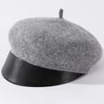thumbnail image 5 of CoCopeaunts Newsboy Hats for Women Fashion Winter Hat Leather Brim Beret Hat Vintage Casual Newsboy Cap Retro Berets, 5 of 7