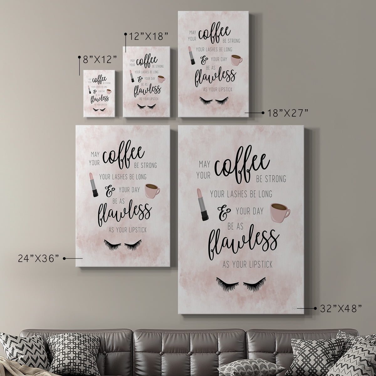 May Your Coffee Be Strong Premium Gallery Wrapped Canvas - Ready to Hang