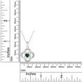 thumbnail image 4 of AFFY Celtic Knot Simulated Emerald Pendant Necklace in 14k White Gold Over Sterling Silver W/Chain 18", 4 of 5