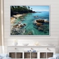 thumbnail image 2 of Designart "Unveiling Tropical Paradise Aerial Coral Beaches II" Oversized Coastal Framed Wall Art - Coastal Coral Coastal Beach Entryway Framed Wall Art, 2 of 7