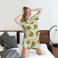 thumbnail image 3 of Wukai Avocado Doing Sport Print Women's Pajama Set - Short-Sleeve Top and Shorts with Elastic Waistband and Pockets for Loungewear, Yoga, and Casual Wear-Large, 3 of 8