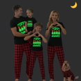 thumbnail image 3 of Pijama familiar a juego de Navidad, luminoso, brillante, colgante con My Gnomies, conjunto de Pijamas cortos rojos, 3 of 3