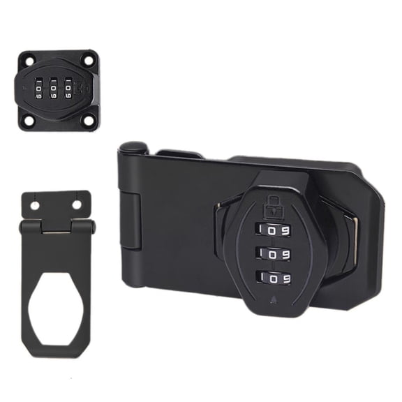 Multipurpose Without Key Bifold Door Lock Combination Twist Knob Hasp Latches for Cabinet and Closet Double Door