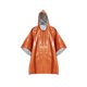 thumbnail image 4 of Poncho de lluvia de emergencia [1 paquete] [Retiene el 90% del calor corporal] Impermeable reutilizable resistente a la intemperie para hombres, mujeres, adultos, camping, senderismo (naranja), 4 of 5