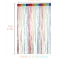 thumbnail image 2 of AIR-Door String Curtain, Wall Panel Fringe Window Room Divider Blind, Home Patio Bedroom Decorative Tassel Screen Ribbon Strings Strip Silver Thread Screen for Wedding Coffee House (Multi-Color), 2 of 4