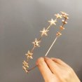 thumbnail image 1 of Accesorios para el cabello europeos y americanos, diadema fina con estrellas pentagonales, diadema para dama dulce, accesorios para el cabello de aleación, 1 of 5