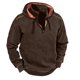 thumbnail image 2 of pstuiky camisa de manga larga para hombre, Sudadera con capucha para hombre, manga larga, cuello alto, cremallera frontal a media altura y colores a juego. camisetas de hombre xxl, 2 of 6