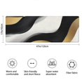 thumbnail image 3 of Black White Marble Gold Wave Pattern Bathroom Rugs Mat,Non Slip Microfiber Bathroom Rug,Rubber Backing,Soft Bathroom Mats for Bathroom Floor,Tub and Shower,47x17in(120x43cm), 3 of 5