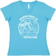 thumbnail image 3 of Inktastic Summer Vacation Mode Newport Beach California Women's V-Neck T-Shirt, 3 of 5