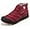 B: Wine Red, variant on Womens Mens Snow Boots Winter Shoes Slip On Ankle Booties Anti-Slip Water Resistant Fully Fur Lined Outdoor Sneakers