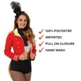 thumbnail image 4 of Fun Shack Womens Circus Ringmaster Costume Hat Ladies Lion Tamer Fancy Dress Halloween Red XXL, 4 of 8