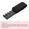 thumbnail image 3 of Uxcell Cotton Lace Trim Vintage Crochet 3 inch x 4.8 yard Black Stretch Lace Edge Ribbon, 3 of 5