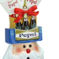 thumbnail image 2 of Northlight 3.75" Glittered Santa Head Balancing Pepsi Christmas Ornament - White/Blue, 2 of 3