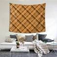 thumbnail image 2 of Fawn Striped Tapestry, Abstract Grid Wall Decor Home Decor Bedroom Living Room Dorm Tapestry Room Wall Hanging, 60 x 51 inch, 2 of 8