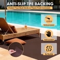 thumbnail image 2 of SUNDEER Indoor Outdoor Carpet 5x25 ft Dark Brown Marine Carpet with Waterproof TPE Backing Area Rugs, 2 of 9