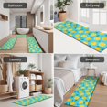 thumbnail image 5 of Yellow Lemon Fruit Slices Blue Pattern Kitchen Rugs Sets Of 3,Kitchen Runner Rugs Non Skid Washable,Decorative Kitchen Floor Mats for Kitchen,Sink,Laundry,17"x30"+ 17"x47" + 17"x59", 5 of 6