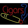 thumbnail image 1 of Cigars Logo LED Neon Sign 24 x 31 - inches, Clear Edge Cut Acrylic Backing, with Dimmer - Bright and Premium built indoor LED Neon Sign for Bar decor., 1 of 7