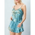 thumbnail image 3 of Biezeib Women's 2 Piece Pajamas Set, Soft Print Crop Cami Tops + Shorts Set Silk Sleepwear, 3 of 6
