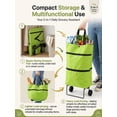 thumbnail image 4 of 2-in-1 Foldable Shopping Bag with Wheels, 23 Liters Portable Shopping Cart,Waterproof Oxford Fabric, Foldable Grocery Bag for Shopping, Travel, 4 of 9