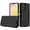 Black, variant on Designed for Samsung Galaxy A25 5G Hybrid Dual Layer Slim Defender Armor Tuff Metallic Brush Texture Shockproof Hard PC + TPU Rubber Phone Case Cover [Black]
