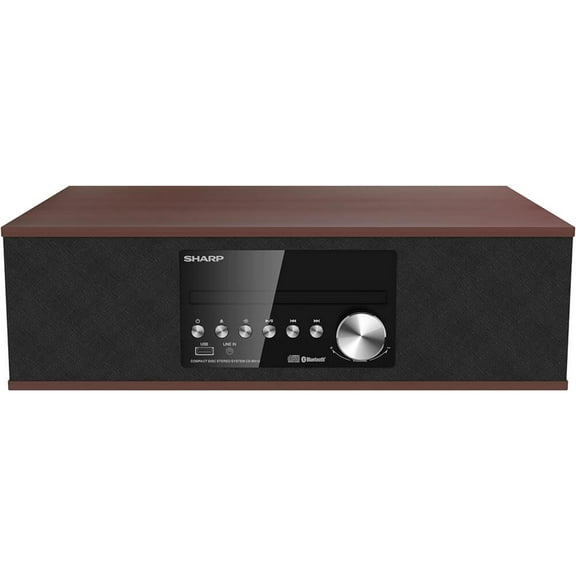 SHARP CDBH10 Vintage Style Wireless Bluetooth Speaker System, Multicolor
