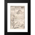 thumbnail image 2 of Jan Goeree 13x18 Black Modern Framed Museum Art Print Titled - A Reconstruction of the Temple of Divus Claudius in Monte Coelio (Above) and a View of the Ruins (Below) (Before 1704), 2 of 5