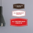 thumbnail image 3 of Signs ByLITA Fancy All Visitors Must Check-in Sign (Dark Brown) - Small, 3 of 5