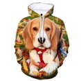 thumbnail image 2 of Sudadera con capucha con estampado 3D de perro y beagle para hombre, divertida sudadera informal de manga larga, sudadera con capucha fresca para otoño y primavera, 2 of 5