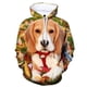 thumbnail image 2 of Sudadera con capucha con estampado 3D de perro y beagle para hombre, divertida sudadera informal de manga larga, sudadera con capucha fresca para otoño y primavera, 2 of 4