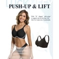 thumbnail image 2 of LUCKMEEY Wireless Mesh Bras for Women Seamless Full Coverage Push up Bra Plus Size, 2 of 6