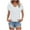 White, variant on Timegard Top for Women V Neck Drop Shoulder Side Split Solid Color Comfy Casual Basic Tee Shirts Summer
