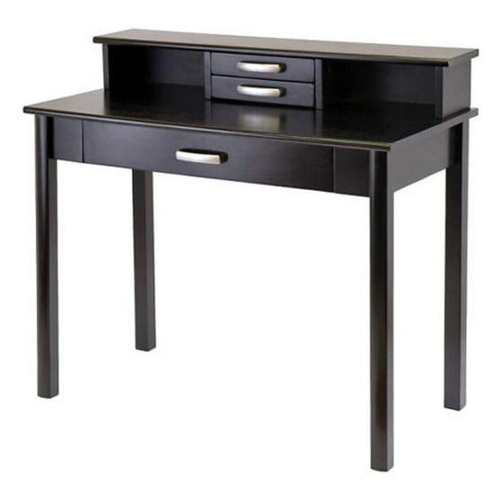 Winsome Wood Liso 2-piece Home Office Set, Computer Desk with Hutch, Espresso Finish