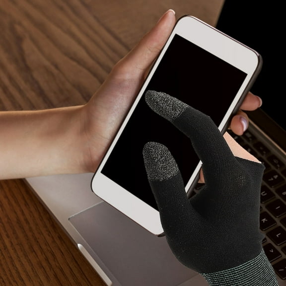 NIYANGLE Touchscreen Compatible Game Gloves Grey 2 Pairs