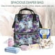 thumbnail image 5 of Easygdp Purple Marble Texture para Bolsa de Bebé de Gran Capacidad con Múltiples Bolsillos, Bolsa de Pañales para Padres, Bolsa de Viaje Organizada y Elegante, 5 of 6