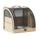 thumbnail image 3 of Mochila transportadora para gatos, bolsa transportadora de viaje, mochila para mascotas, bolsa transportadora para perros para coche, Beige, 3 of 9