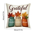 thumbnail image 3 of Colorful Thanksgiving Pillow Cover, Print Design, For Sofa & Bed, Festive Home Decor, Soft Polyester, 3 of 6