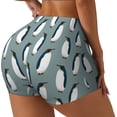 thumbnail image 1 of Balery Penguin Pantalones cortos de entrenamiento estampados para mujer, sin costuras, ajustados, para gimnasio, yoga, correr, deportes, ejercicio activo, fitness.-Large, 1 of 8