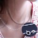 thumbnail image 4 of Collar para mujer, joyería para mujer, collar de joyería para mujer, modelos femeninos, cadena de joyería vintage de alta gama para mujer, collar de 45 cm, 4 of 4