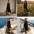 thumbnail image 3 of FOR U DESIGNS Pine Tree Mountain Print Matchable Couple Outfits Button Down Shirt or Sleeveless Sundress with Pockets Fashion Matching Clothes for Beach Parties, 3 of 7