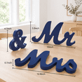 Dark Blue Large Wooden Mr & Mrs Sign Wedding Table Decoration - Walmart.com