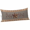 thumbnail image 2 of Vintage Texas Star Brown Body Pillow Covers 20"x60", Black Plaid Berry Farmhouse Soft Brushed Microfiber Breathable Throw Pillow Covers, Pillowcase with Zipper for Couch Sofa Bedroom Living Room, 2 of 9