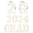 thumbnail image 3 of Graduation Party Decorations 20248 LED Long Light Up Letters 'Grad 2024' And 1 'Doctorial Hat' Graduation Party Decor For Kindergarten Preschool High School College Graduation, 3 of 7