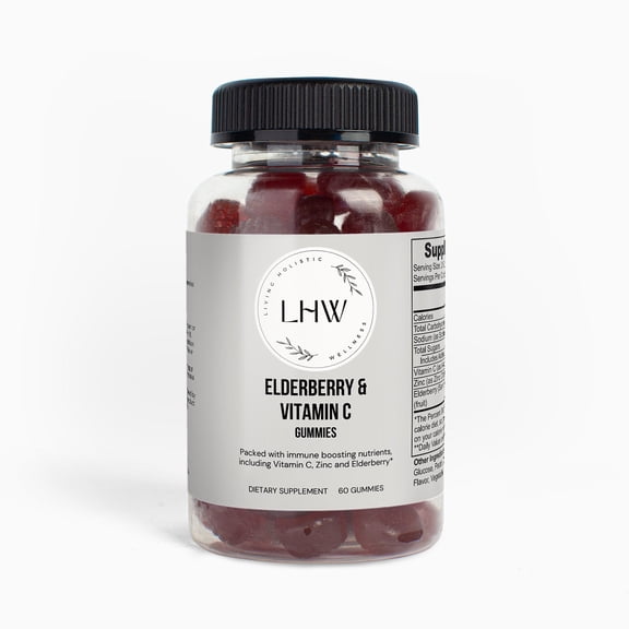 Living Holistic Wellness Elderberry & Vitamin C Gummies, 60 Count, One Size