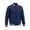 Navy, variant on Men's Color Block Varsity Jacket Snap Button Striped Rib Collar Cuff Casual Baseball Coat Lightweight Everyday Wear Black S